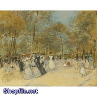 TSD3663 - Tranh sơn dầu mọi người sinh hoạt vui vẻ